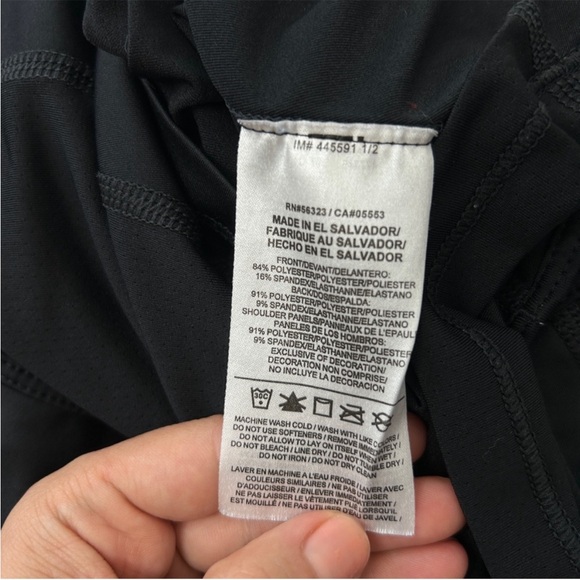 NIKE Black White Swish Logo Tank Top Size XL Activewear Workout Fitness Running - Picture 5 of 5